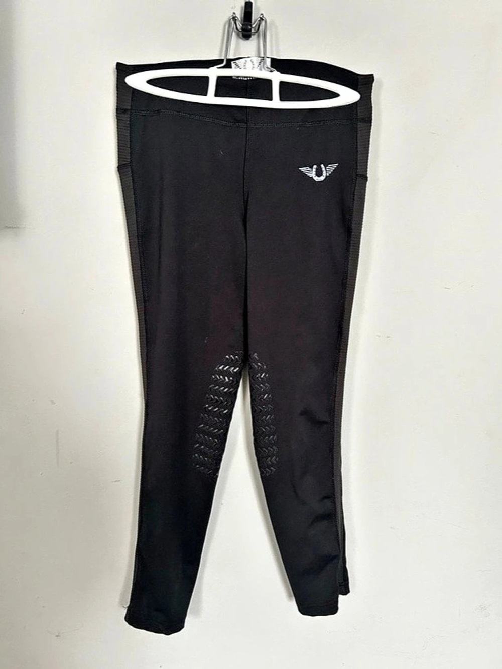 TuffRider Ventilated Schooling Tights Girls XL Black Athletic Tights